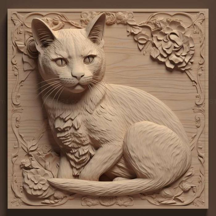 Nature and animals (Donskoy cat 4, NATURE_6004) 3D models for cnc